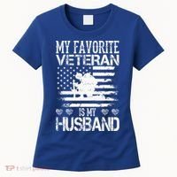 My Favorite Veteran Is My Husband Military Women's T-Shirt thumb 0