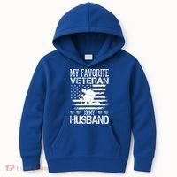My Favorite Veteran Is My Husband Military Kids Hoodie thumb 0