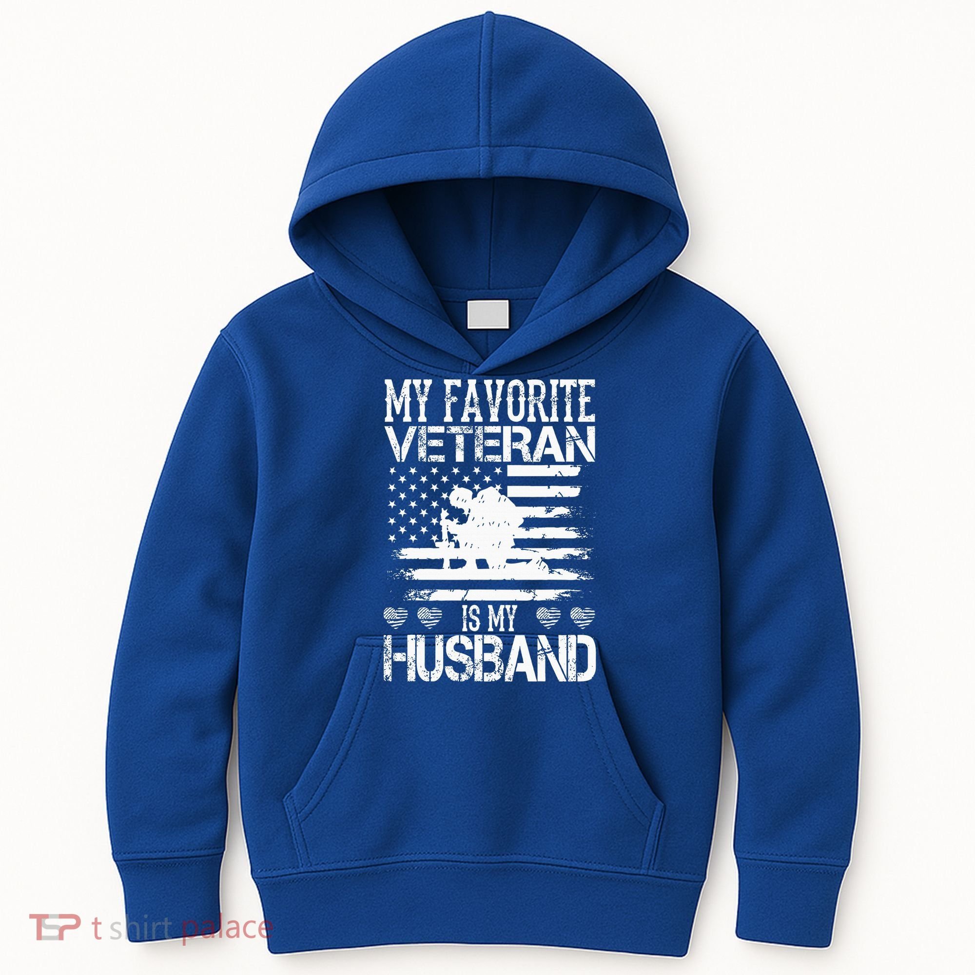 My Favorite Veteran Is My Husband Military Kids Hoodie