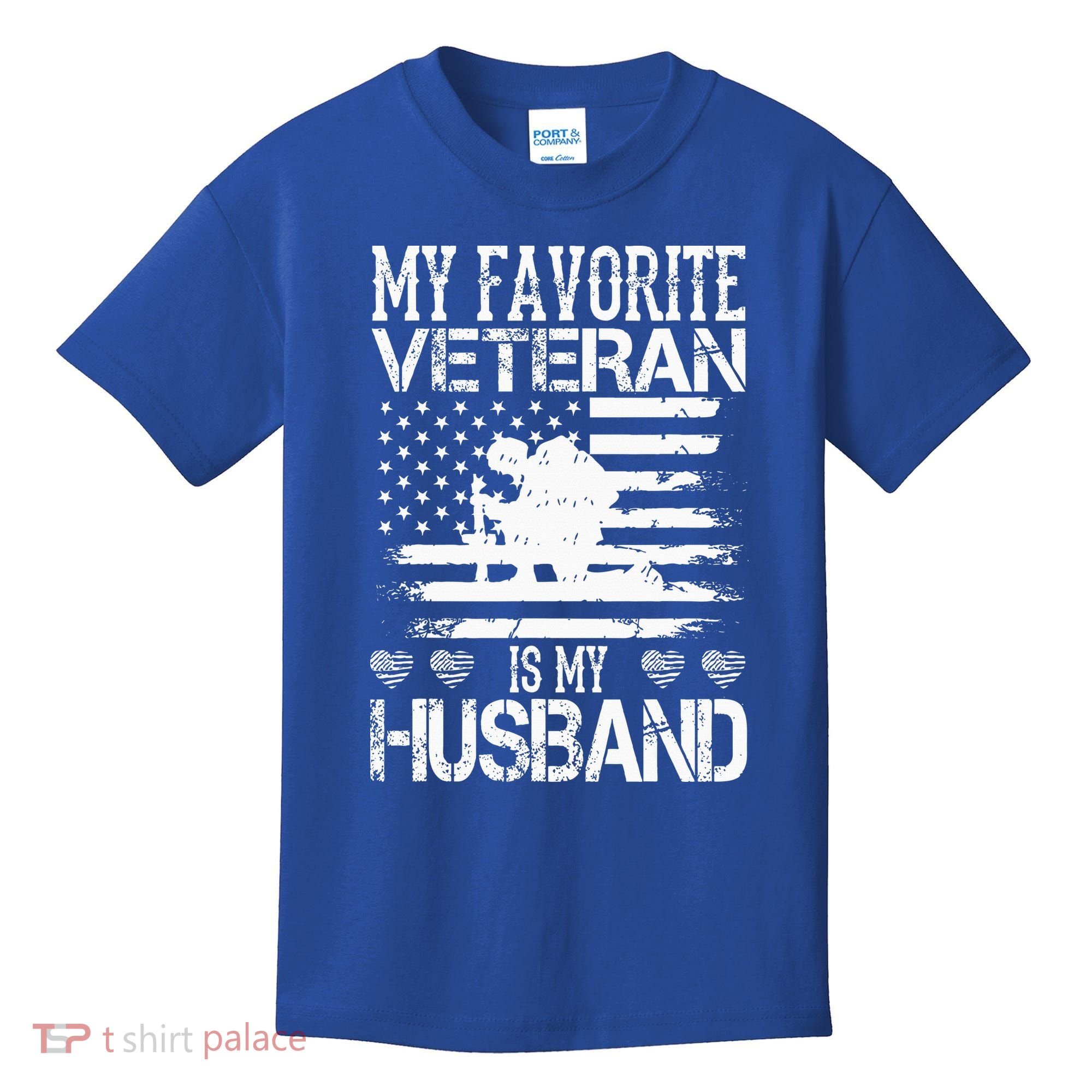 My Favorite Veteran Is My Husband Military Kids T-Shirt