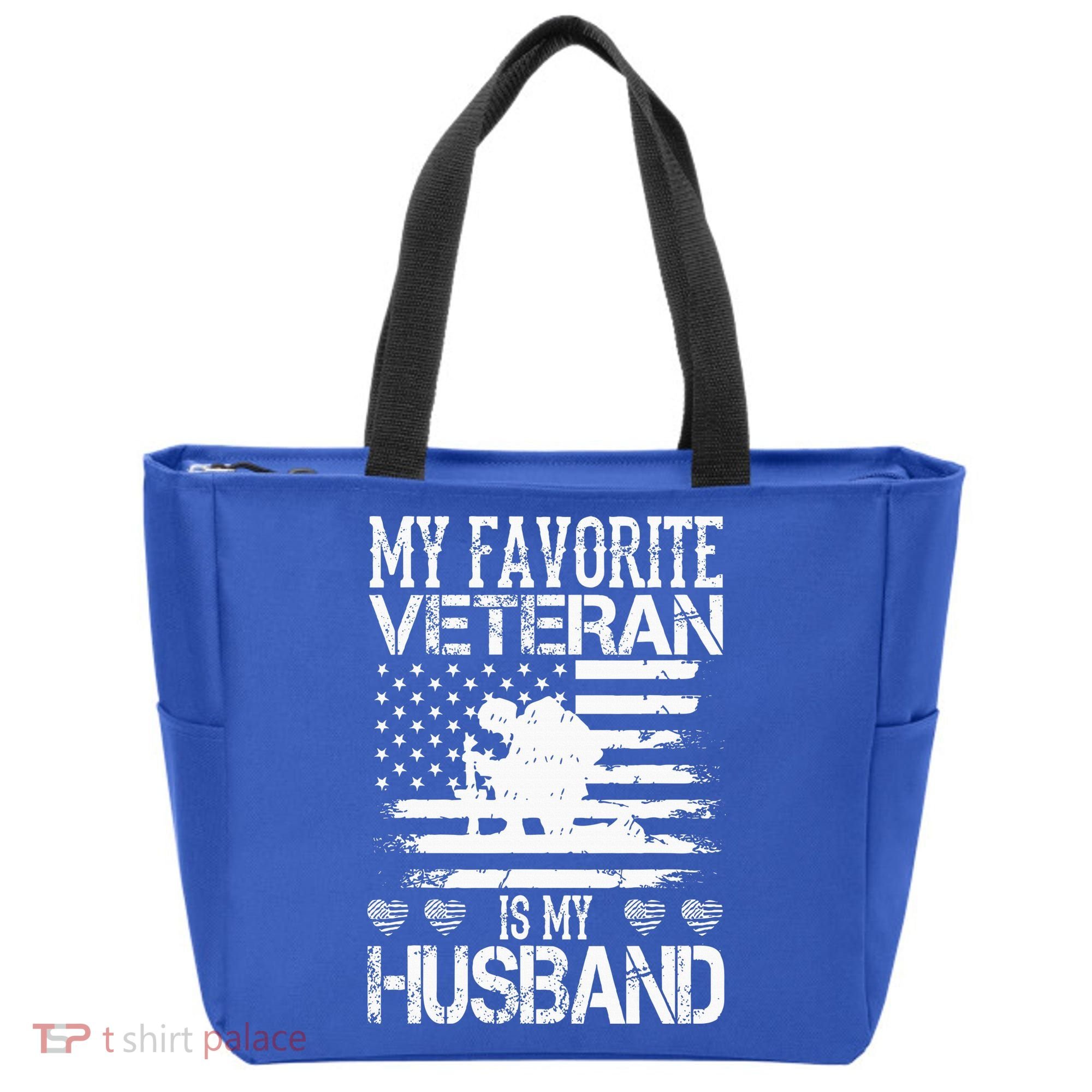 My Favorite Veteran Is My Husband Military Tote Bag