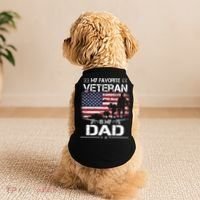 My Favorite Veteran Is My Dad Gift Flag Father Veterans Day Funny Gift Doggie Tank thumb 2