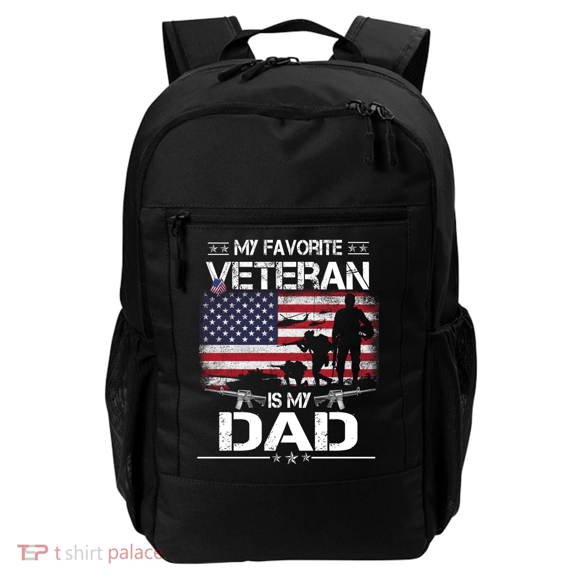 My Favorite Veteran Is My Dad Gift Flag Father Veterans Day Funny Gift Backpack