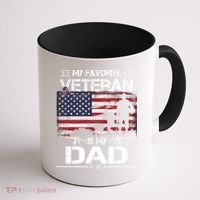 My Favorite Veteran Is My Dad Gift Flag Father Veterans Day Funny Gift Coffee Mug thumb 1