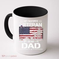 My Favorite Veteran Is My Dad Gift Flag Father Veterans Day Funny Gift Coffee Mug thumb 0