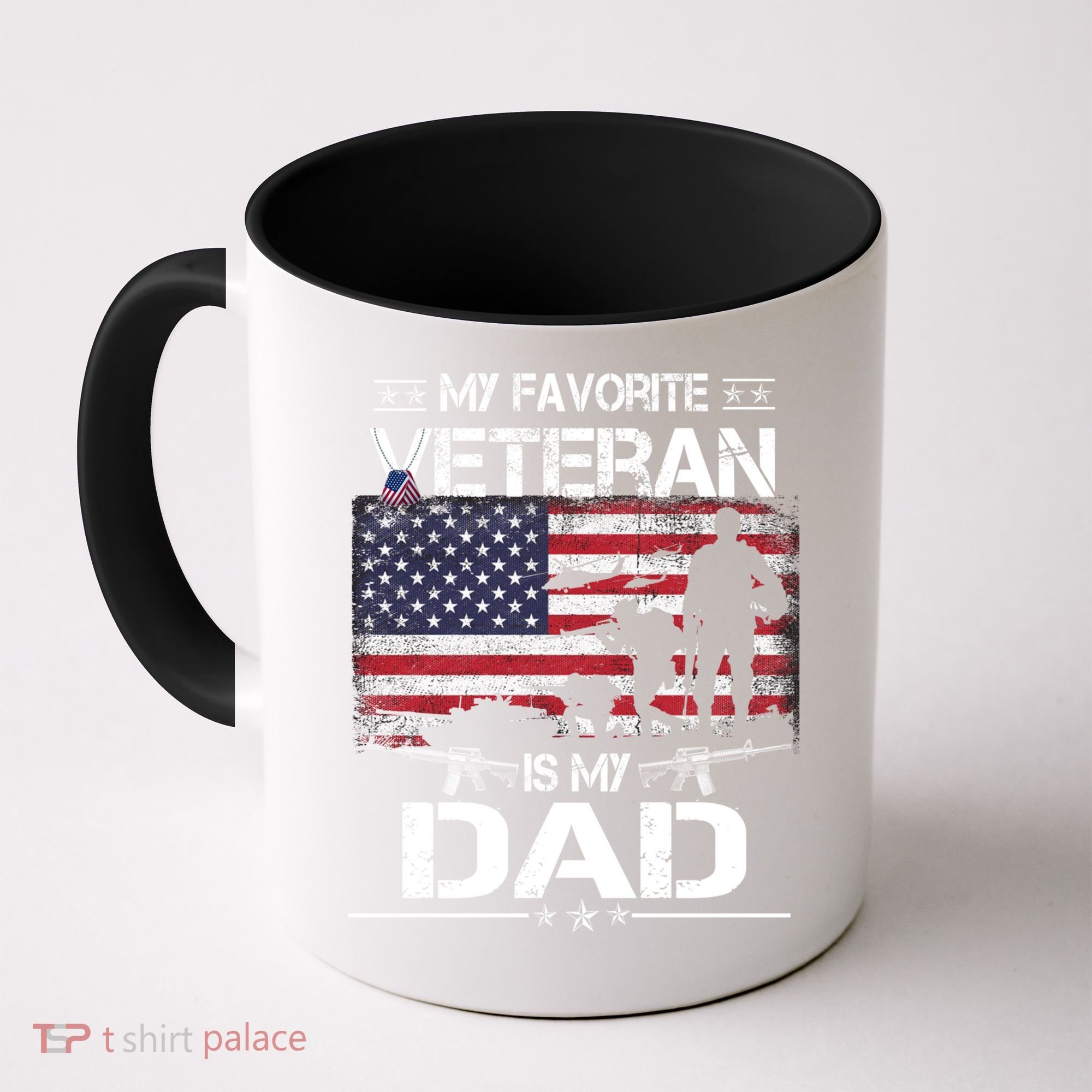 My Favorite Veteran Is My Dad Gift Flag Father Veterans Day Funny Gift Coffee Mug