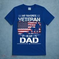 My Favorite Veteran Is My Dad Gift Flag Father Veterans Day Funny Gift T-Shirt thumb 5