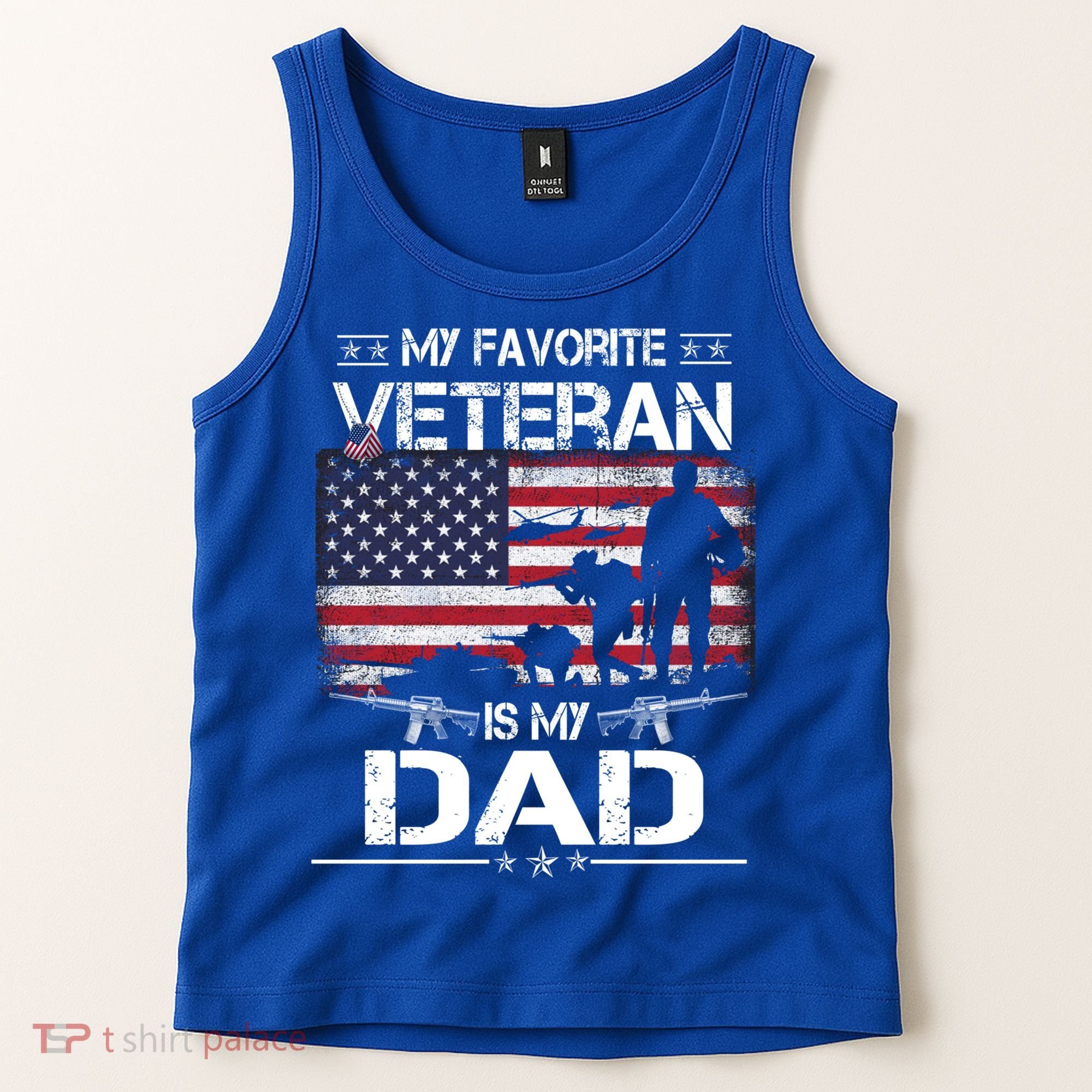 My Favorite Veteran Is My Dad Gift Flag Father Veterans Day Funny Gift Tank Top