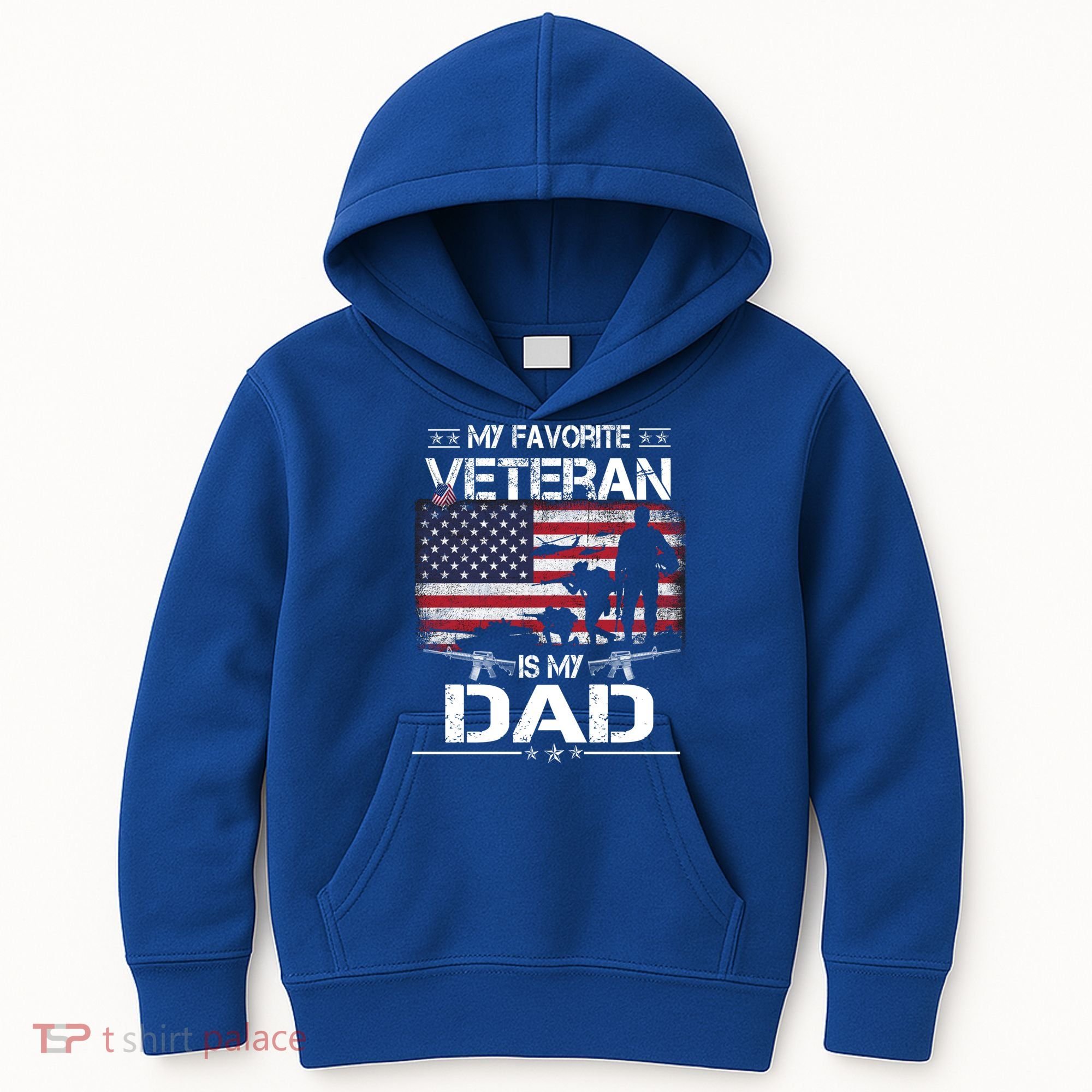 My Favorite Veteran Is My Dad Gift Flag Father Veterans Day Funny Gift Kids Hoodie