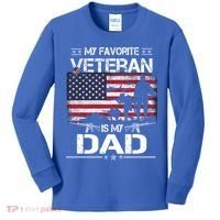 My Favorite Veteran Is My Dad Gift Flag Father Veterans Day Funny Gift Kids Long Sleeve Shirt thumb 0