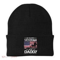 My Favorite Veteran Is My Daddy Flag Father Veterans Day Beanie thumb 0