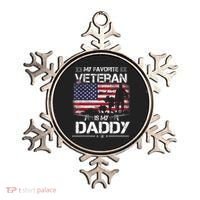 My Favorite Veteran Is My Daddy Flag Father Veterans Day Ornament thumb 0