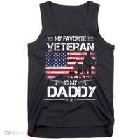 My Favorite Veteran Is My Daddy Flag Father Veterans Day Tank Top thumb 0