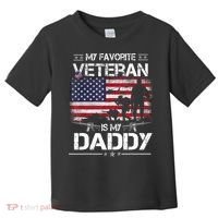 My Favorite Veteran Is My Daddy Flag Father Veterans Day Toddler T-Shirt thumb 0
