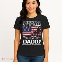 My Favorite Veteran Is My Daddy Flag Father Veterans Day Women's T-Shirt thumb 4