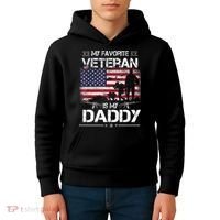 My Favorite Veteran Is My Daddy Flag Father Veterans Day Kids Hoodie thumb 4
