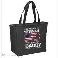 My Favorite Veteran Is My Daddy Flag Father Veterans Day Tote Bag thumb 2