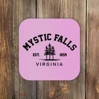 Mystic Falls Virginia Salvatore Stefan Damon Vampire Fan Gift Coaster thumb 0