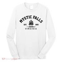 Mystic Falls Virginia Salvatore Stefan Damon Vampire Fan Gift Long Sleeve Shirt thumb 0