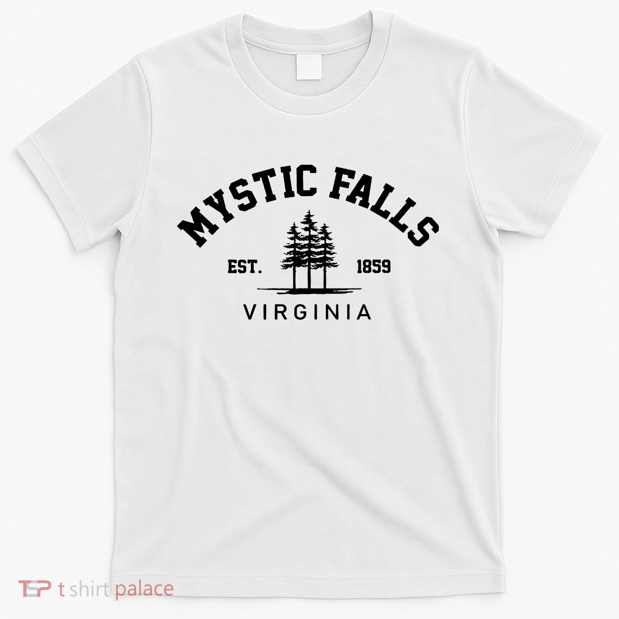 Mystic Falls Virginia Salvatore Stefan Damon Vampire Fan Gift T-Shirt