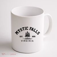 Mystic Falls Virginia Salvatore Stefan Damon Vampire Fan Gift Coffee Mug thumb 1