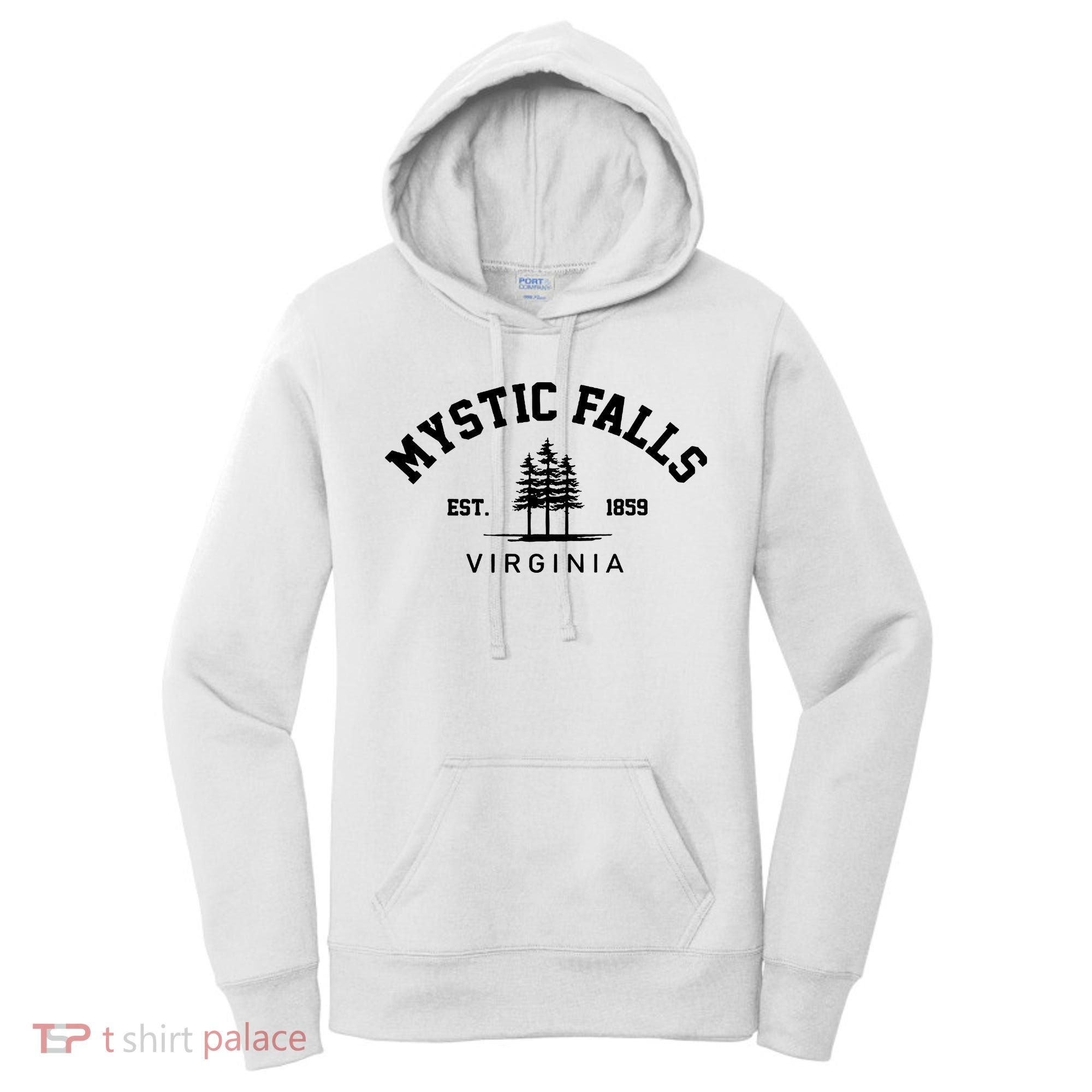 Mystic Falls Virginia Salvatore Stefan Damon Vampire Fan Gift Women's Hoodie