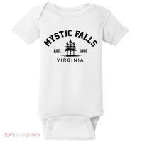 Mystic Falls Virginia Salvatore Stefan Damon Vampire Fan Gift Baby Bodysuit thumb 0
