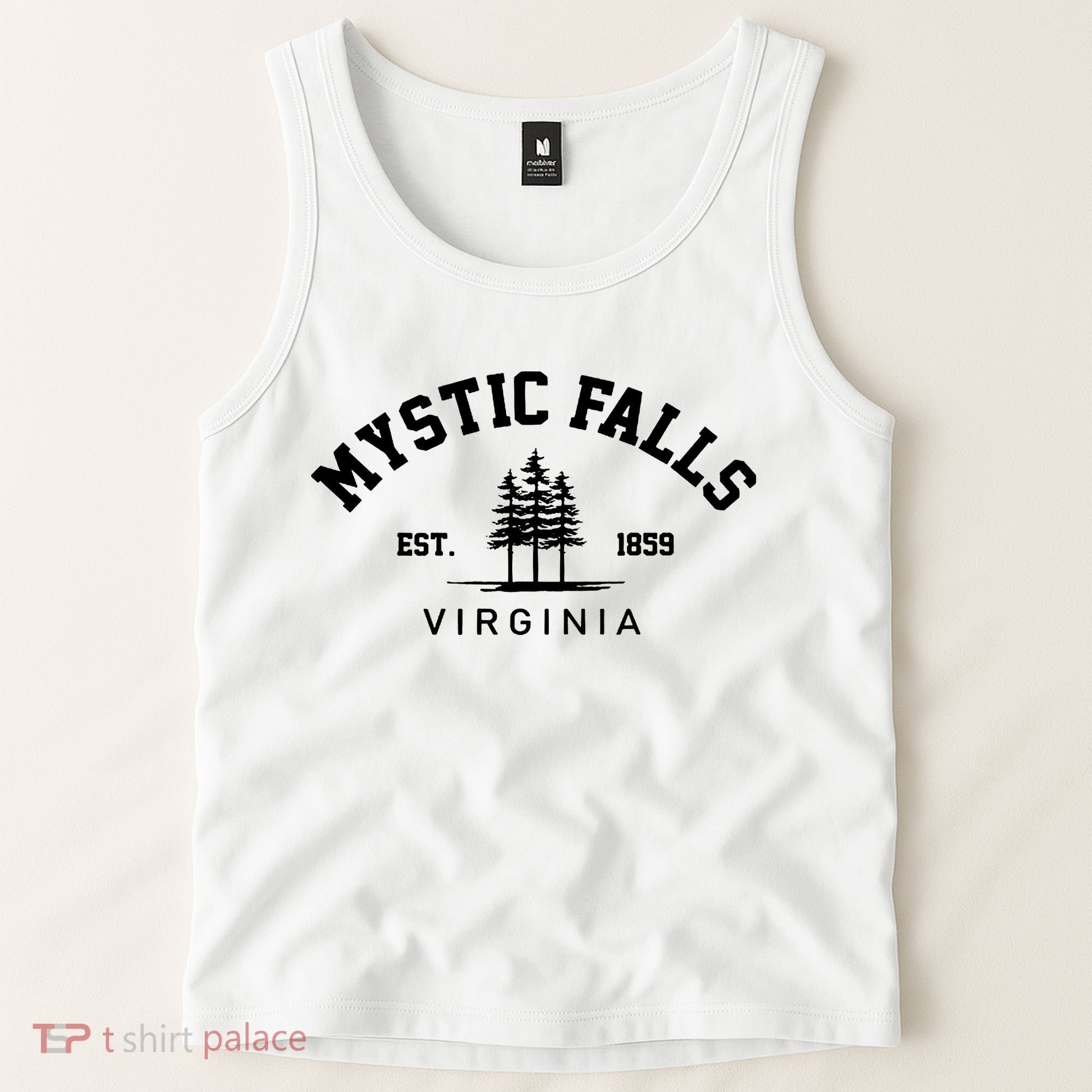 Mystic Falls Virginia Salvatore Stefan Damon Vampire Fan Gift Tank Top