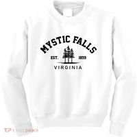 Mystic Falls Virginia Salvatore Stefan Damon Vampire Fan Gift Kids Sweatshirt thumb 0