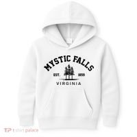 Mystic Falls Virginia Salvatore Stefan Damon Vampire Fan Gift Kids Hoodie thumb 0
