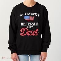 My Favorite Veteran Is My Dad Military Veterans Day Women's Sweatshirt thumb 0