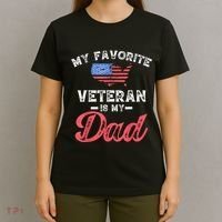 My Favorite Veteran Is My Dad Military Veterans Day T-Shirt thumb 4