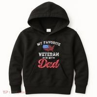 My Favorite Veteran Is My Dad Military Veterans Day Kids Hoodie thumb 0