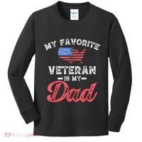 My Favorite Veteran Is My Dad Military Veterans Day Kids Long Sleeve Shirt thumb 0