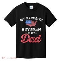 My Favorite Veteran Is My Dad Military Veterans Day Kids T-Shirt thumb 0