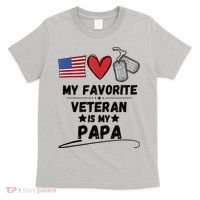 My Favorite Veteran Is My Papa Father Veterans Day T-Shirt thumb 0