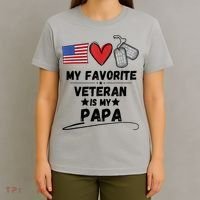 My Favorite Veteran Is My Papa Father Veterans Day T-Shirt thumb 4
