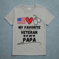 My Favorite Veteran Is My Papa Father Veterans Day T-Shirt thumb 5