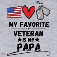 My Favorite Veteran Is My Papa Father Veterans Day Women's Sweatshirt thumb 2