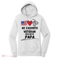My Favorite Veteran Is My Papa Father Veterans Day Women's Hoodie thumb 0