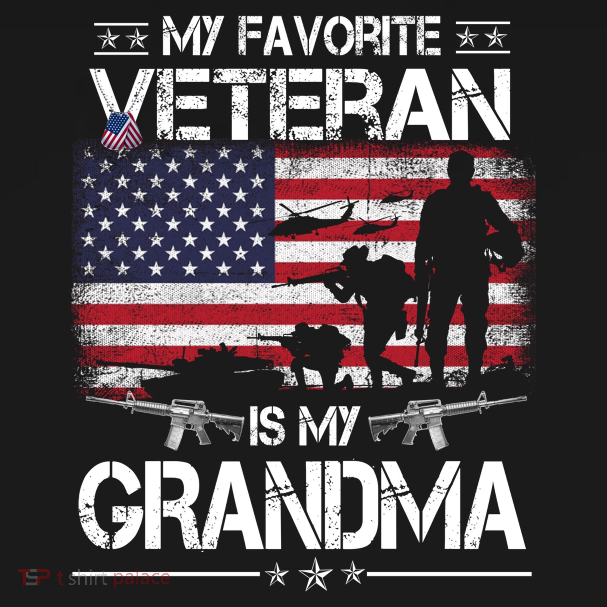 My Favorite Veteran Is My Grandma Cool Gift Flag Mother Veterans Day Funny Gift Women's Hoodie
