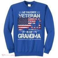 My Favorite Veteran Is My Grandma Cool Gift Flag Mother Veterans Day Funny Gift Sweatshirt thumb 0