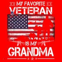 My Favorite Veteran Is My Grandma Cool Gift Flag Mother Veterans Day Funny Gift Santa Hat thumb 1