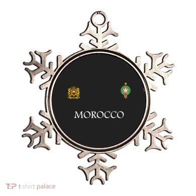 Morocco Flag Vintage Style Retro Moroccan Soccer Morocco Gift Ornament
