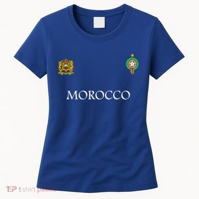 Morocco Flag Vintage Style Retro Moroccan Soccer Morocco Gift Women's T-Shirt