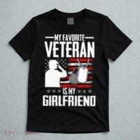 My Favorite Veteran Is My Girlfriend Usa Flag Vintage T-Shirt thumb 5