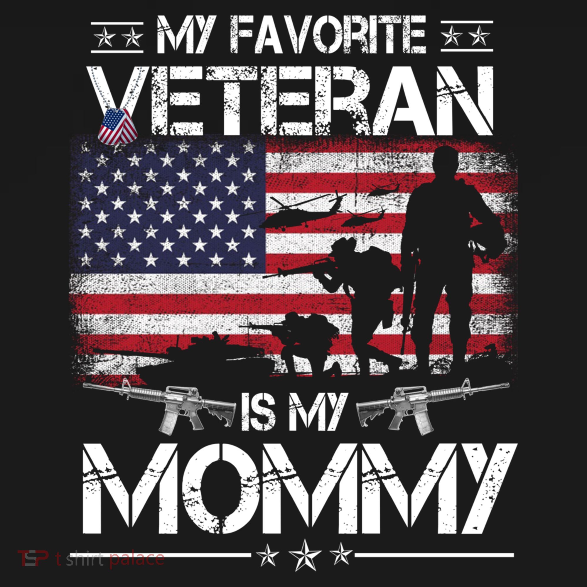 My Favorite Veteran Is My Mommy Gift Flag Mother Veterans Day Gift Women's Hoodie