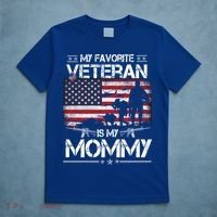 My Favorite Veteran Is My Mommy Gift Flag Mother Veterans Day Gift T-Shirt thumb 5