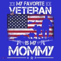My Favorite Veteran Is My Mommy Gift Flag Mother Veterans Day Gift T-Shirt thumb 7