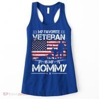 My Favorite Veteran Is My Mommy Gift Flag Mother Veterans Day Gift Women's Tank Top thumb 0